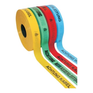 KELMAPLAST Ruban de signalisation de tranchée 250 m jaune pour conduites