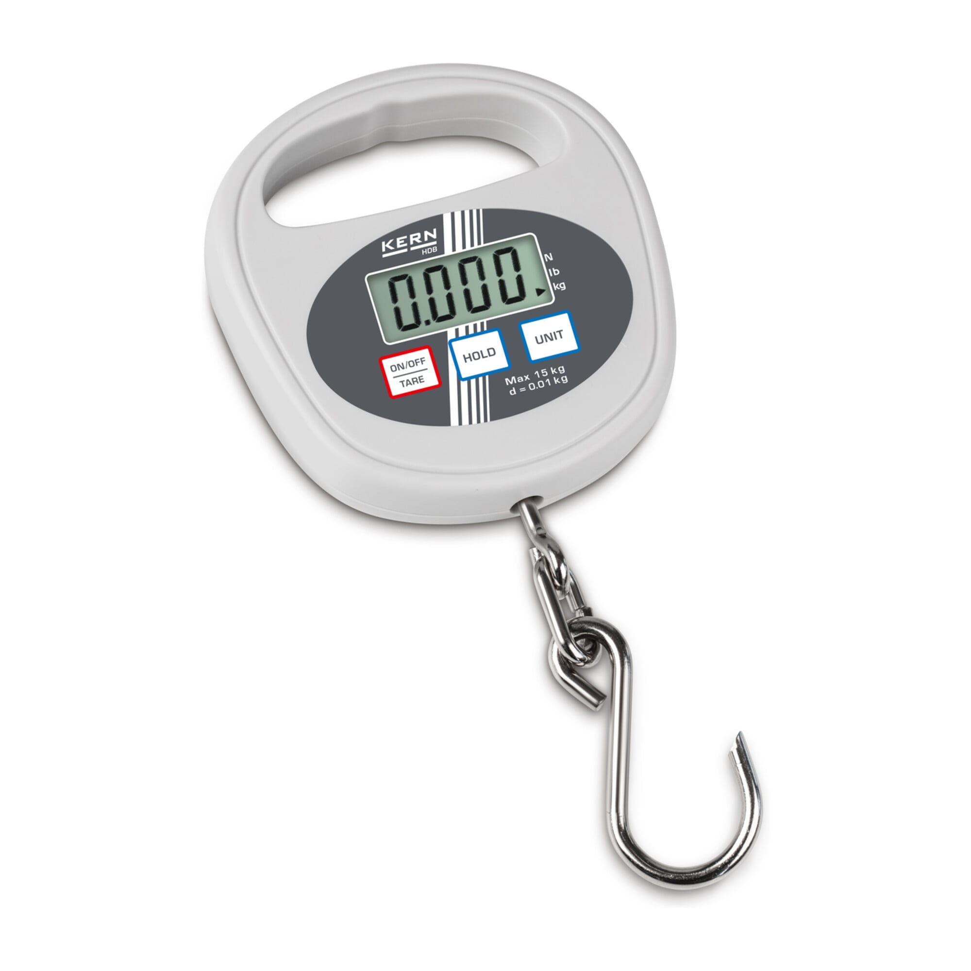 Kern Hängewaage HDB 10K-2XL, Wägebereich 15 kg, Ablesbarkeit 10 g ; KERN & Sohn