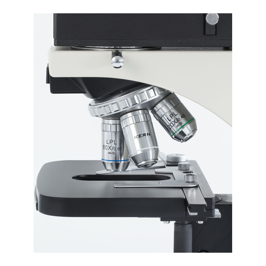 Kern Metallurgisches Mikroskop OKO 178, Trino., Inf Pl SemA, 5/10/20/50×, 5W LED