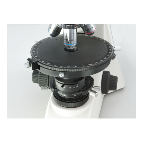 Kern Polarisationsmikroskop OPO 185, Trino., InfPlan 4/10/20/40/50×, WF 10×20, 5W LED