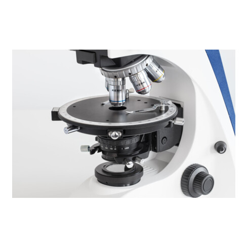 Kern Polarisationsmikroskop OPO 185, Trino., InfPlan 4/10/20/40/50×, WF 10×20, 5W LED