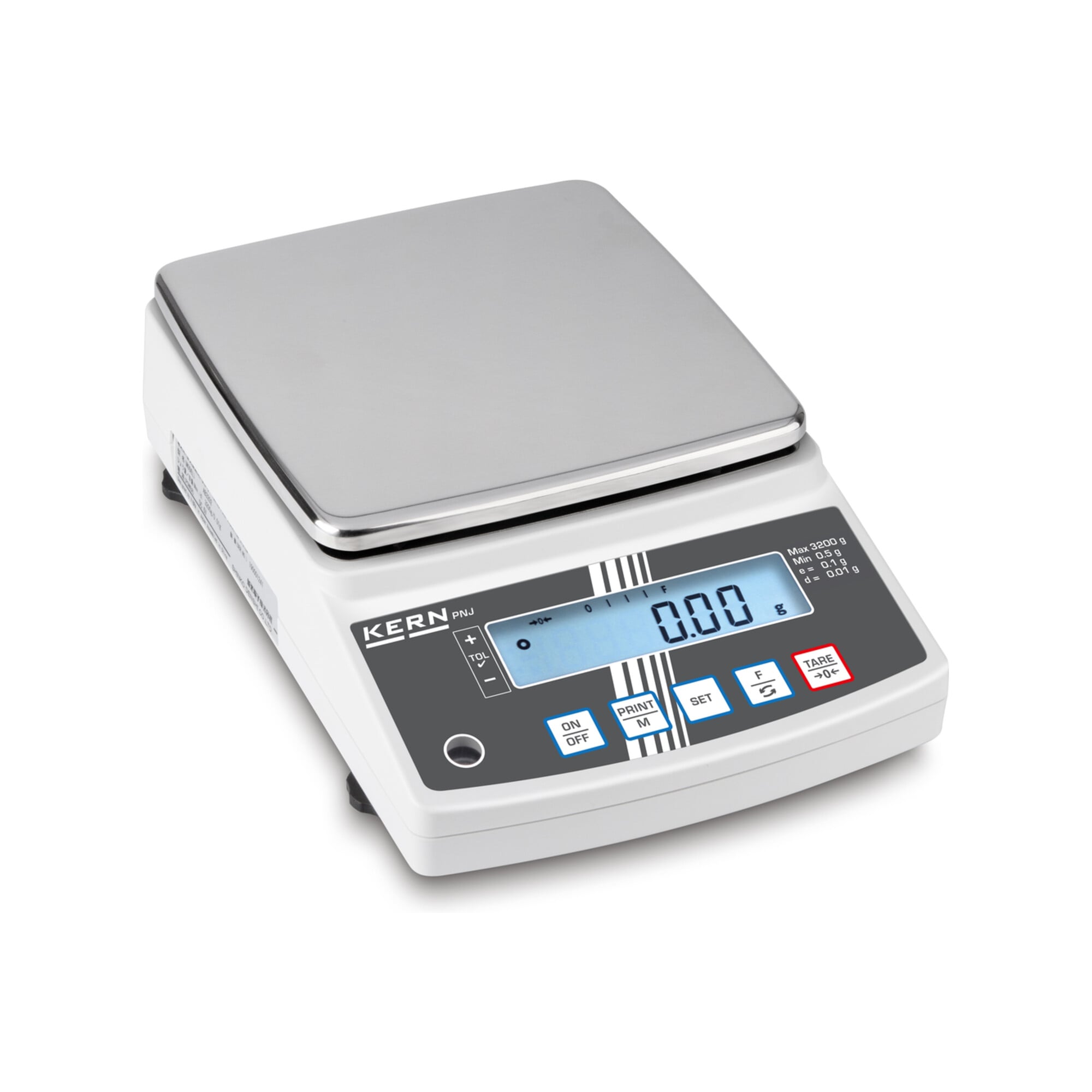 Kern Präzisionswaage PNJ 3000-2M, Wägebereich 3200 g, Ablesbarkeit 0,01 g ; KERN & Sohn