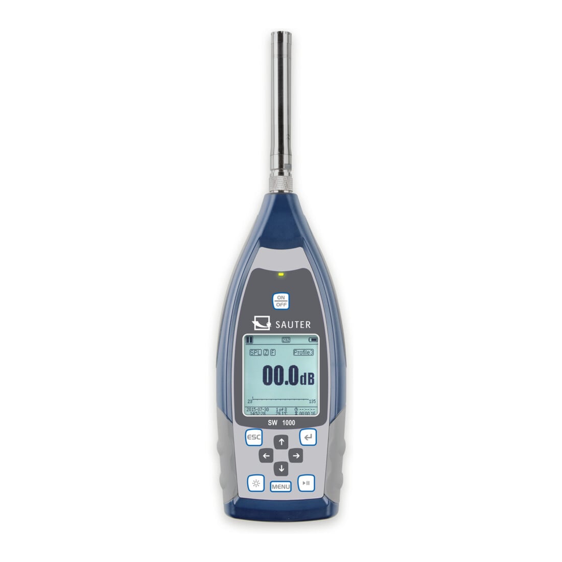 Kern Schallpegelmesser SW 1000, Klasse I, Messbereich 20-134 dB, Ablesbarkeit 0,1 dB