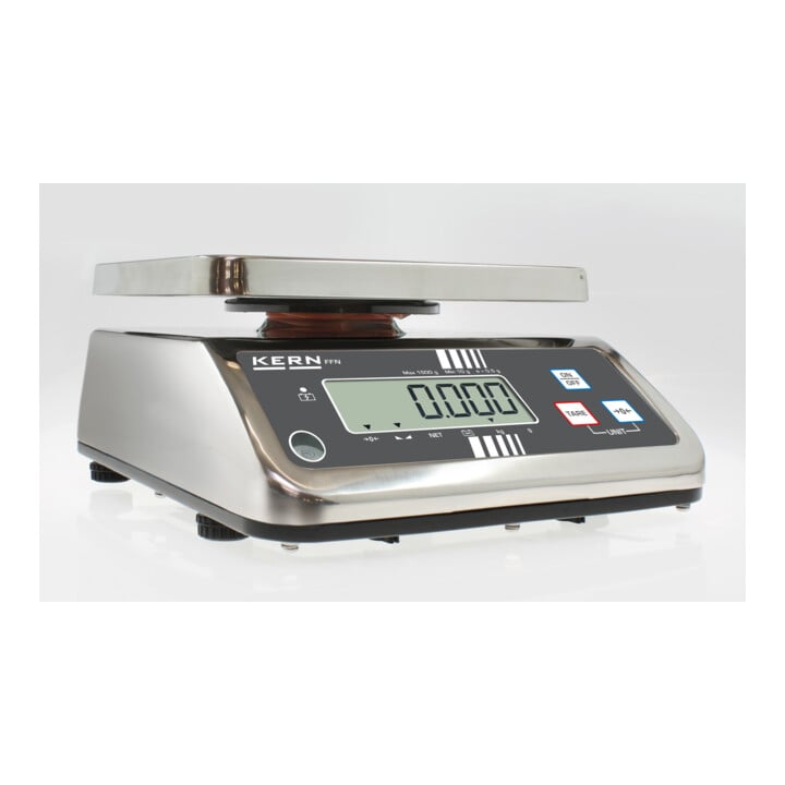 Kern Tischwaage FFN 15K2IPN+C kalibriert, Wägebereich 15 kg, Ablesbarkeit 2 g