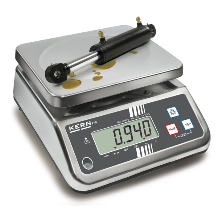 Kern Tischwaage FFN 15K2IPN+C kalibriert, Wägebereich 15 kg, Ablesbarkeit 2 g