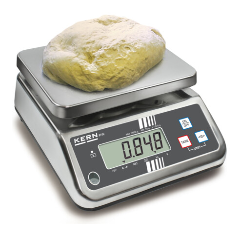 Kern Tischwaage FFN 15K2IPN+C kalibriert, Wägebereich 15 kg, Ablesbarkeit 2 g
