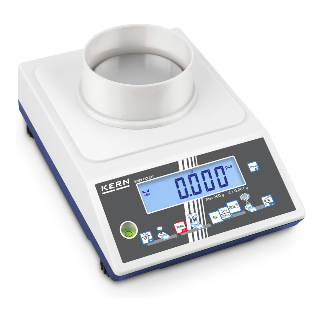 Kern Zählwaage CKE 360-3, Wägebereich 360 g, Ablesbarkeit 0,001 g