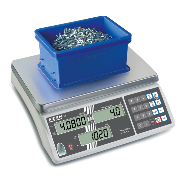 Kern Zählwaage CXB 30K2+C kalibriert, Wägebereich 30000 g, Ablesbarkeit 2 g