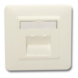 KERPEN DATACOM Prise murale Keystone double RAL9010 LKD9ZQ010110000