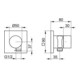 Keuco 2-Wege-Ab-/Umstellventil IXMO DN 15, UP, mit Griff IXMO Pure Rosette eckig verchromt