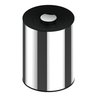 Keuco Abfallbehälter Plan 5 l, Deckel schwarzgrau, Chrom-finish
