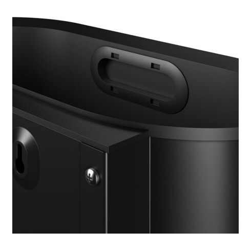 Keuco Abfallsammler Plan modèle mural, 30 l, noir mat