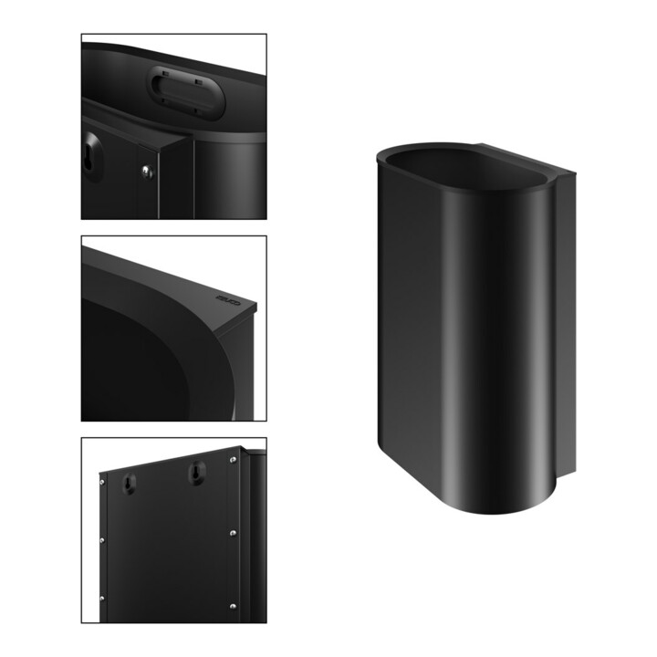 Keuco Abfallsammler Plan modèle mural, 30 l, noir mat