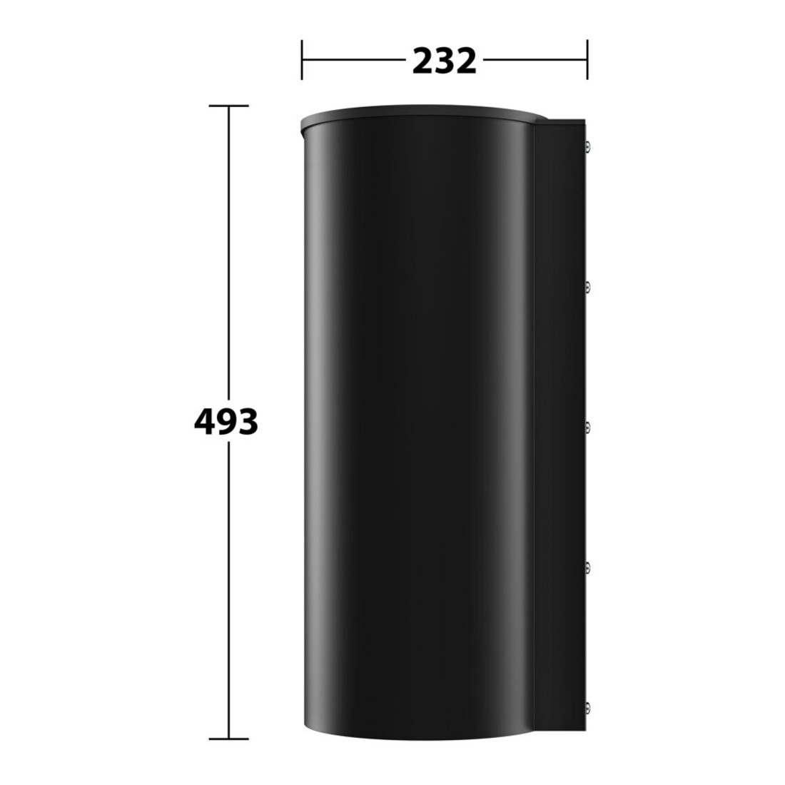 Keuco Abfallsammler Plan Wandmodell, 30 l, schwarz-matt
