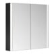 Keuco Armoire à miroir 2 portes Somaris 80x71x12,7 cm, noir mat, pose murale-2