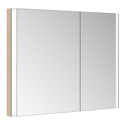 Keuco Armoire de toilette 2 portes Somaris 100x71x11,5 cm, décor œuf, BL, asym.