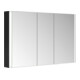 Keuco Armoire de toilette 3 portes Somaris 120x71x12,7 cm, WV, miroir chauffant, noir mat-2