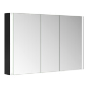 Keuco Armoire de toilette 3 portes Somaris 120x71x12,7 cm, WV, miroir chauffant, noir mat-2