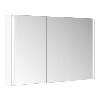 Keuco Armoire de toilette 3 portes Somaris 120x71x12,7cm, applique murale, blanc mat