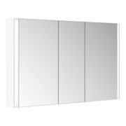 Keuco Armoire de toilette 3 portes Somaris 120x71x12,7cm, applique murale, blanc mat-2