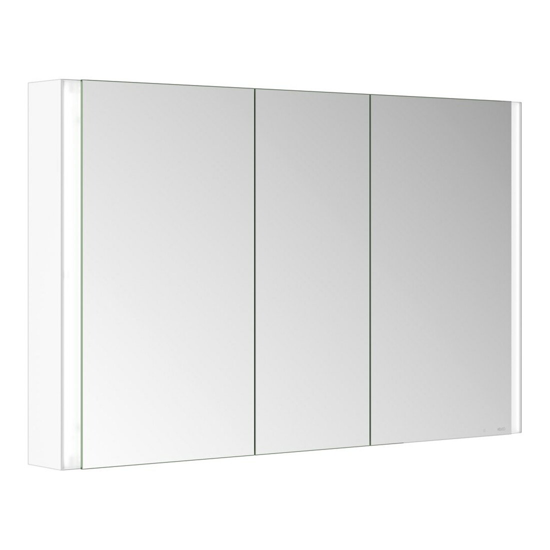 Keuco Armoire de toilette 3 portes Somaris 120x71x12,7cm, applique murale, blanc mat