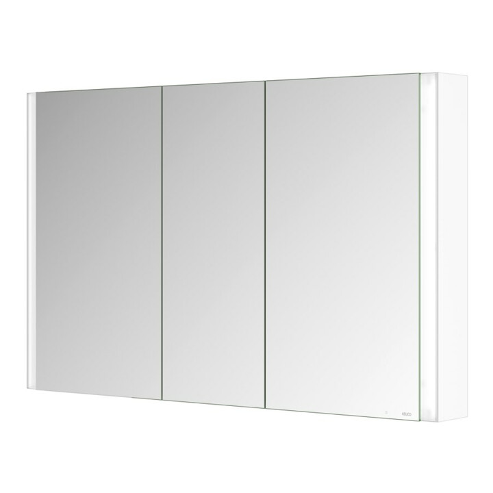 Keuco Armoire de toilette 3 portes Somaris 120x71x12,7cm, applique murale, blanc mat
