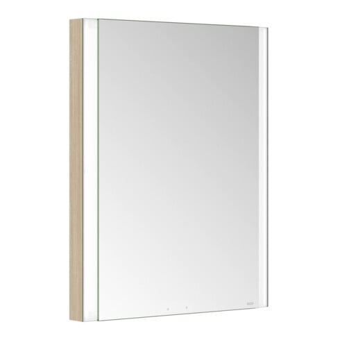 Keuco Armoire miroir 1 porte Somaris 60x71x11,5 cm, BL, H, à droite, éclairage décor.