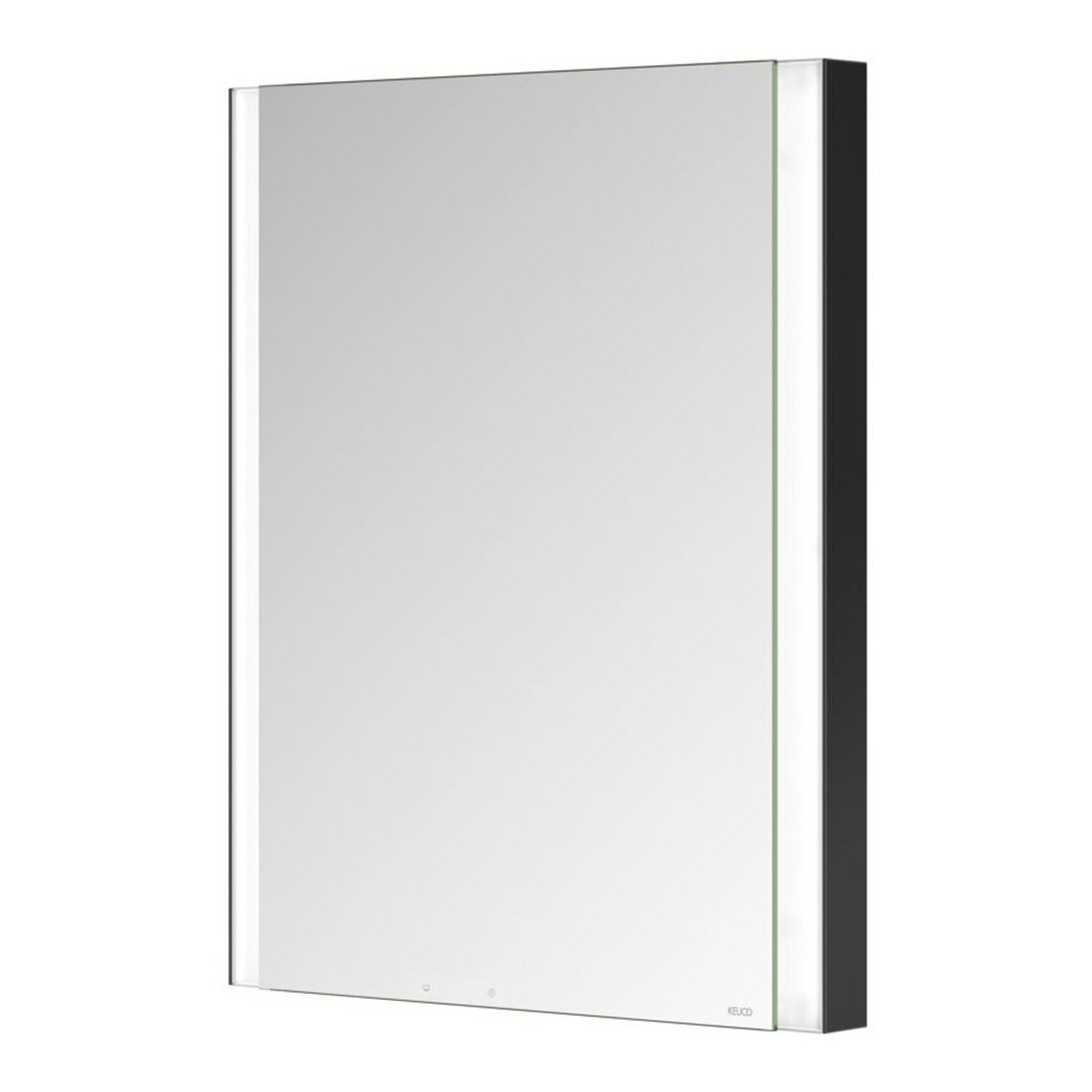 Keuco Armoire miroir 1 porte Somaris 60x71x11,5 cm, BL, H, raccord dr, noir mat