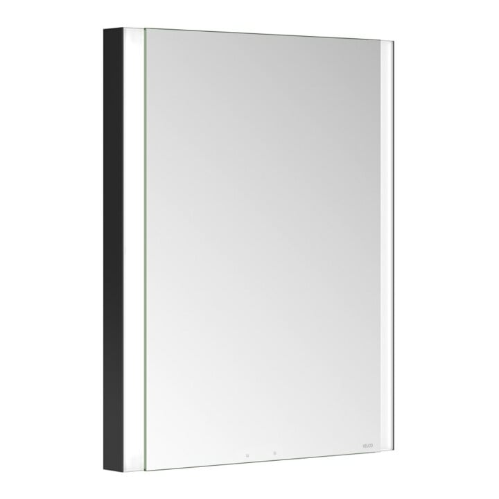 Keuco Armoire miroir 1 porte Somaris 60x71x11,5 cm, BL, H, raccord dr, noir mat