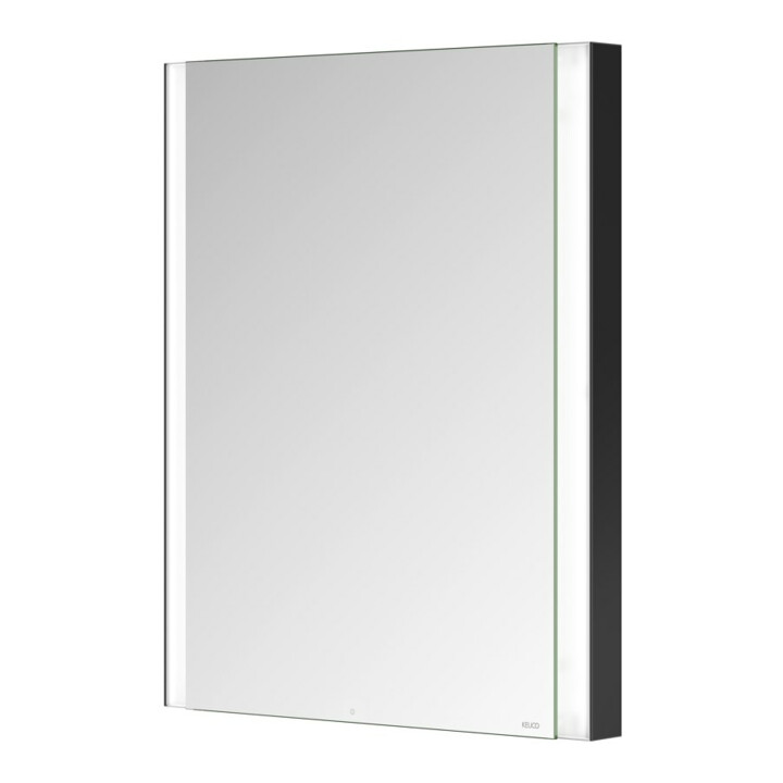 Keuco Armoire miroir 1 porte Somaris 60x71x11,5cm, BL, Conn. droite, noir mat