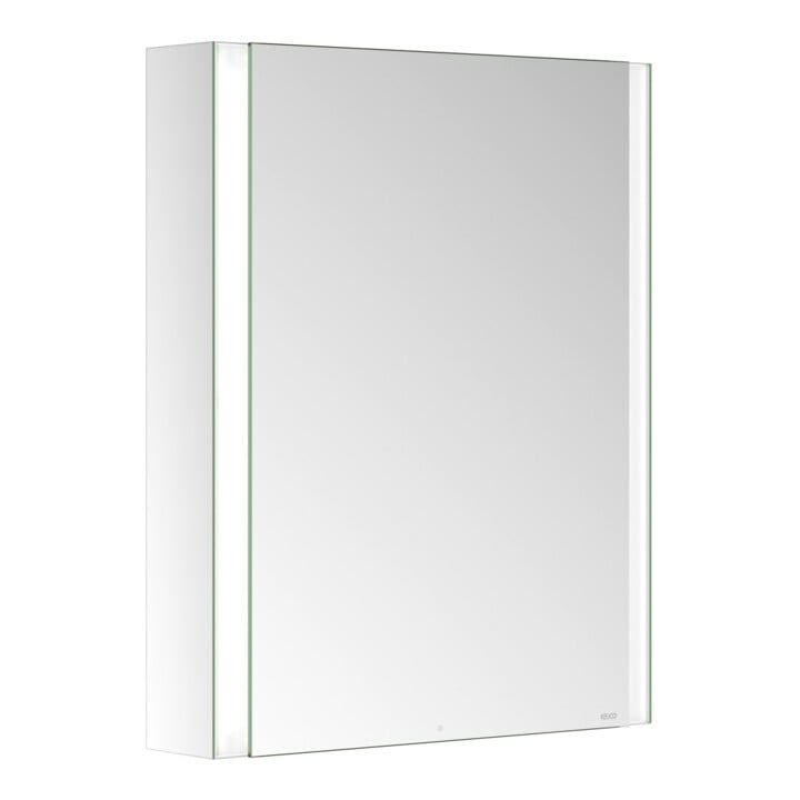 Keuco Armoire miroir 1 porte Somaris 65x73x13cm, applique, raccord gauche, chromé