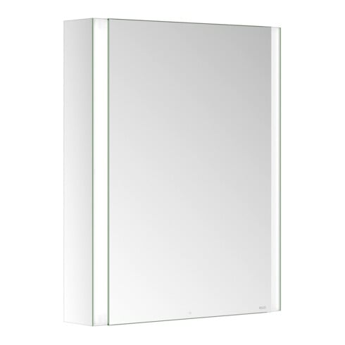 Keuco Armoire miroir 1 porte Somaris 65x73x13cm, applique, raccord gauche, chromé