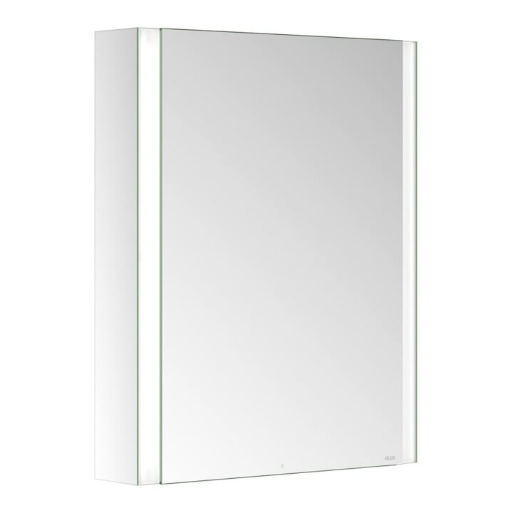 Keuco Armoire miroir 1 porte Somaris 65x73x13cm, applique, raccord gauche, chromé