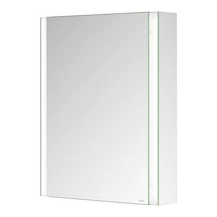 Keuco Armoire miroir 1 porte Somaris 65x73x13cm, applique, raccords, chromé