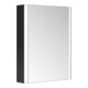 Keuco Armoire miroir 1 porte Somaris 65x73x13cm, en applique, raccord gauche, noir mat-4