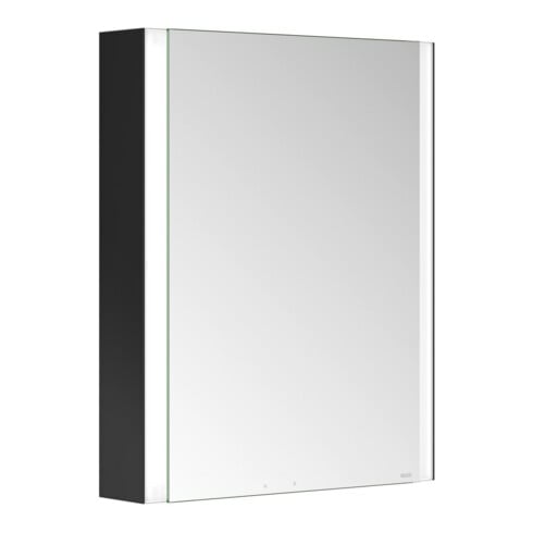 Keuco Armoire miroir 1 porte Somaris 65x73x13cm, WV, Hz, raccord gauche, noir mat