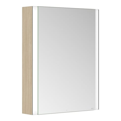 Keuco Armoire miroir 1 porte Somaris 65x73x13cm, WV, raccord à droite, décor œuf