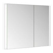Keuco Armoire miroir 2 portes Somaris 100x71x11,5 cm, blanc mat, asymétrique