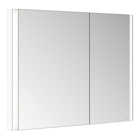Keuco Armoire miroir 2 portes Somaris 100x71x11,5 cm, blanc mat, asymétrique