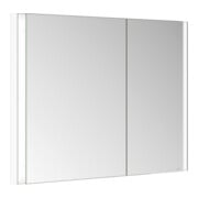 Keuco Armoire miroir 2 portes Somaris 100x71x11,5 cm, blanc mat, WE, asy, miroir Hz.-2