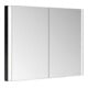 Keuco Armoire miroir 2 portes Somaris 100x71x11,5 cm, noir mat, encastrable murale-1