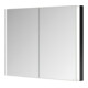 Keuco Armoire miroir 2 portes Somaris 100x71x11,5 cm, noir mat, encastrable murale-2