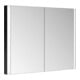 Keuco Armoire miroir 2 portes Somaris 100x71x11,5 cm, noir mat, encastrable murale-4