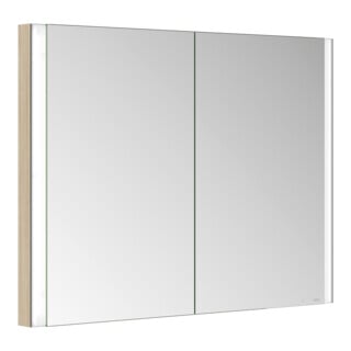 Keuco Armoire miroir 2 portes Somaris 100x71x11,5cm, décor œuf clair, encastrable mural