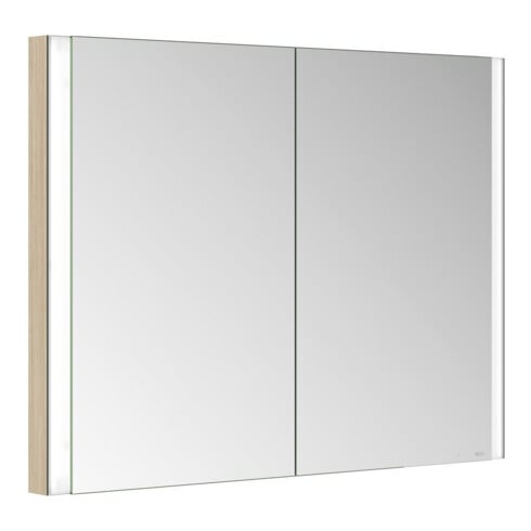 Keuco Armoire miroir 2 portes Somaris 100x71x11,5cm, décor œuf clair, encastrable mural