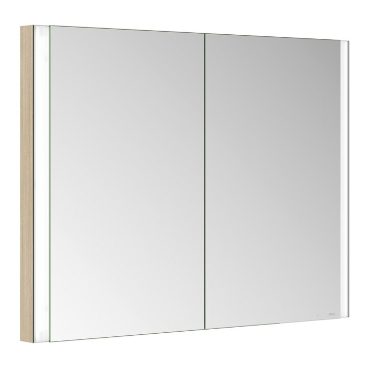 Keuco Armoire miroir 2 portes Somaris 100x71x11,5cm, décor œuf clair, encastrable mural