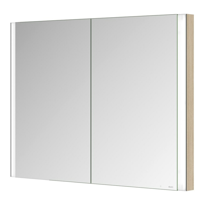 Keuco Armoire miroir 2 portes Somaris 100x71x11,5cm, décor œuf clair, encastrable mural