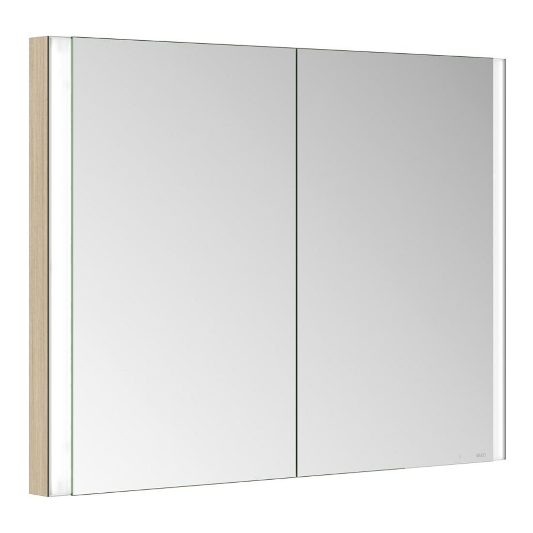 Keuco Armoire miroir 2 portes Somaris 100x71x11,5cm, décor œuf clair, encastrable mural