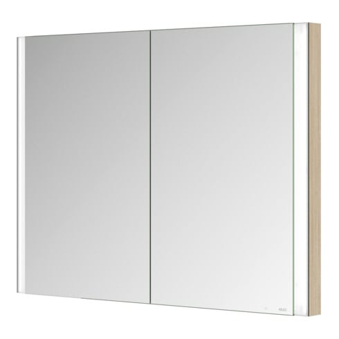 Keuco Armoire miroir 2 portes Somaris 100x71x11,5cm, décor œuf clair, encastrable mural
