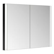 Keuco Armoire miroir 2 portes Somaris 100x71x11,5cm, noir mat, WE, chauffage miroir-4